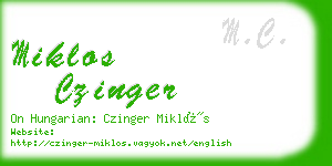 miklos czinger business card